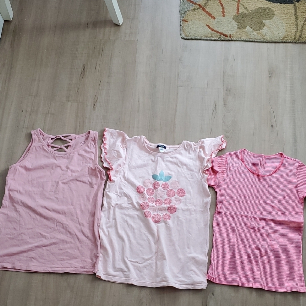 Set of Three Pink Girls' Tops